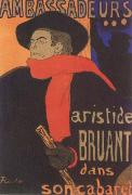 Henri de toulouse-lautrec, Aristide Bruant in his Cabaret